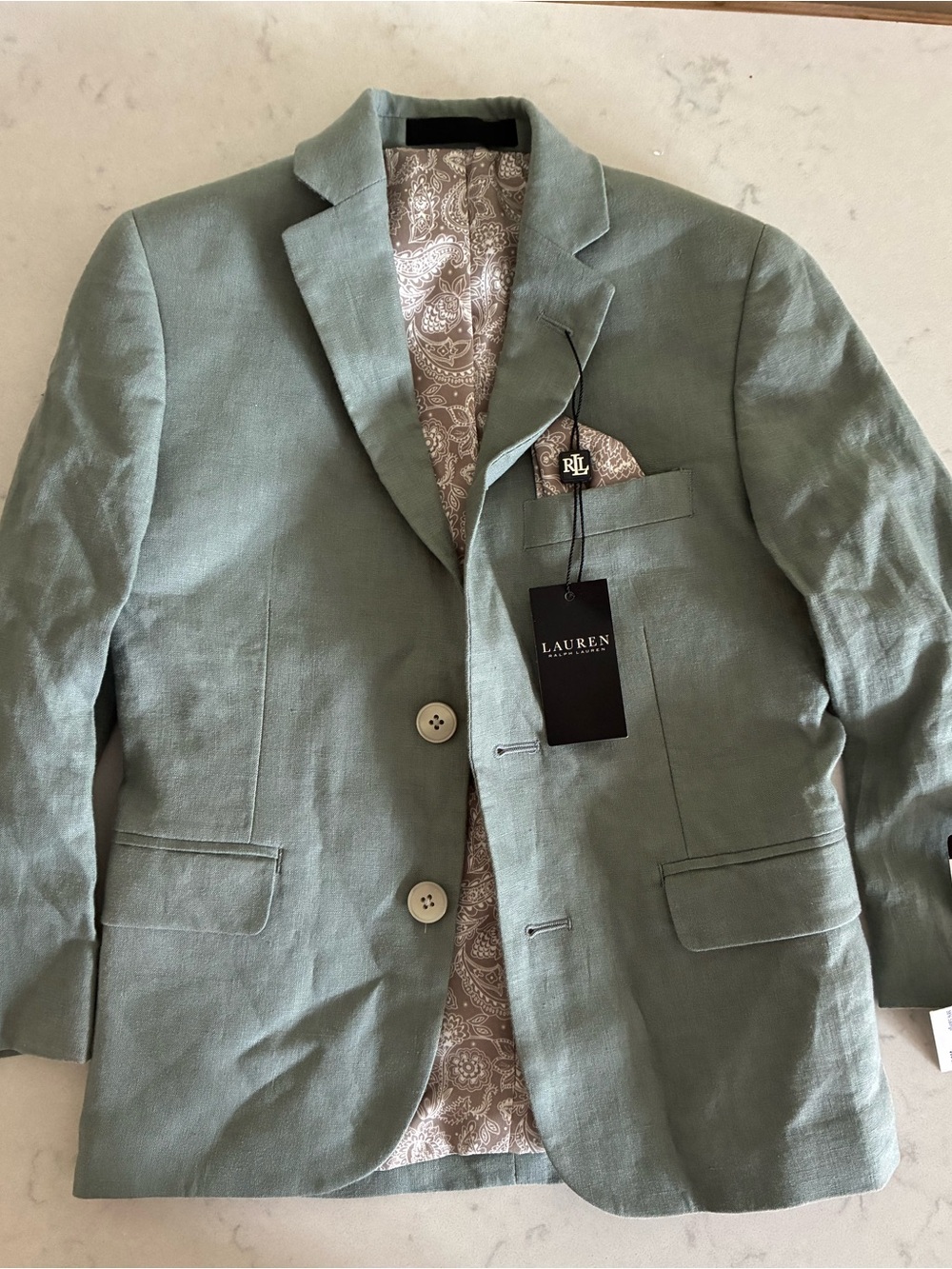 Ralph Lauren sage 100% linen blazer NWT 🤍